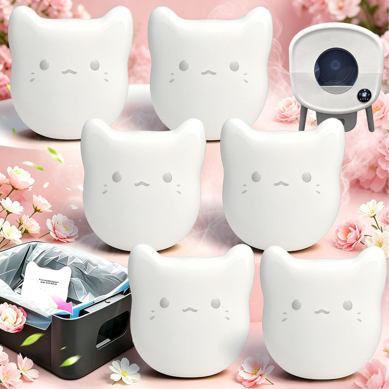 PurifyLogix 6PCS Universal Pets Deodorizing Pods for Automatic Cat Litter Box, Odor Remover for Fumoi Automatic Cat Litter Box, Camellia Flower Scented, Long-Lasting Fragrance, Keep Home Fresh
