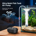 hygger Aquarium Air Pump, Ultra Quiet Oxygen Aerator with Air Stone Airline Tubing Check Valve, Aquarium Fish Tank Air B