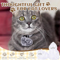 2Pcs Cat Fur Keepsake Keychain, Transparent Cat Shape Memorial Storage Capsule Pendant Fur-Ever Loved Pet Hair Memorial 