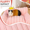 Guinea Pig Couch - Fluffy Small Pet Sofa with with Two Removable Washable Covers, Guinea Pig Bed with Stuffed Arms and B