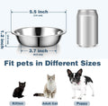 6 PCS Thickened Stainless Steel Cat Bowls, 5.5 Inch Shallow Wide Flat Metal Kitten Food Bowls, Whisker Friendly Fatigue 