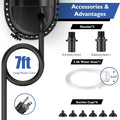 200GPH Submersible Water Pump, 10W Water Fountain Pump, Aquarium Pump, 750L/H Water Pump with 7ft Power Cord for Garden 