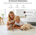 xpai 4K UHD Indoor Camera, 64G Built-in Storage No Subscription,Pet Camera Indoor with Phone App,Work as Baby Monitor/Cat/Dog Camera,360°Pan&Tilt,Two-Way Talk,Privacy Mode,AI Tracking/Detection