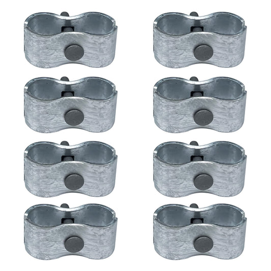 HITTITE 8 Set Dog Kennel Panel Clamps, Chain Link Fence Panel Clamps for Round Pipe Panel Frame with 1-3/8"/32mm Diameter, Saddle Clamps for Dog Kennels & Chain Link Fence.