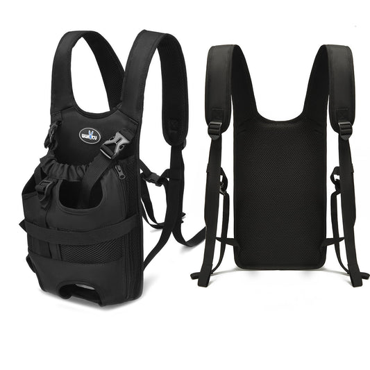 Wakytu Dog Front Carrier Backpacks for Small Dogs, Legs Out Pet Carrier Sling Backpack with Adjustable Padded Ventilated Shoulder Straps, Easy-Fit for Traveling Hiking Camping, XL