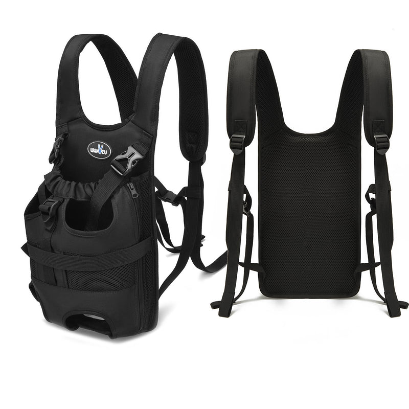 Wakytu Dog Front Carrier Backpacks for Small Dogs, Legs Out Pet Carrier Sling Backpack with Adjustable Padded Ventilated Shoulder Straps, Easy-Fit for Traveling Hiking Camping, XL