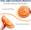 Soft Dog Flying Disc, Durable Dog Fetch Toy, 9.25 inch,Orange