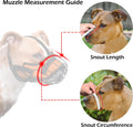 OOPSDOGGY Pitbull Dog Muzzle Reflective Metal Mask Secure Wire Basket Muzzles for Large Sized Dogs Amstaff Soft Cage to 