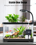 Pawfly 2 Gallon Fish Tank, Ultra Clear Aquarium Starter Kit with 6 W LED Aquarium Light, Mini Air Pump, Filter, Siphon V