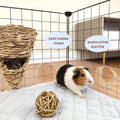 Tierecare 12 Pcs Cage Guard 13.8"x4.7" with Zip Ties & Personalized Letter Stickers, Scatter Guard Clear Cage Liner Flexible Side Lining for Rabbit Guinea Pig C&C Metal Wire Playpen
