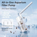 5 Gallon Fish Tank Aquarium Starter Kit with Filter and Light(Large Black)