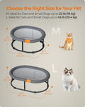 FEANDREA Elevated Cat Bed, Breathable Hammock, Washable Mesh