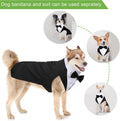 Weewooday Dog Tuxedo and Bandana Set Dogs Formal Tuxedo Pet Wedding Party Suit Wedding Bow Tie Shirt for Birthday Costumes(Cute Style,Medium)