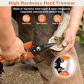 8 inch Farrier Tools Kit (8 Piece) Horse Goat Hoof Trimmers Carbon Steel Nippers Shears Nail Clipper, Mini Rasp, Hoof Tr