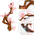 kathson 2 PCS Reptile Corner Branch, Lizard Climb Branches Decor Terrarium Plant Decoration with Suction Cup Reptile Tan