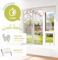 Vertical Cat Door for Window, Fits 43"- 47" Height Sliding Window, 3-Min No Damage Install, Sturdy Aluminum Frame, Weath