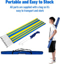 Pet Prime Dog Agility Training Equipment for Dog Obstacle Course Backyard 12pcs Weave Poles Slalom Set Portable Dogs Park Exercise Tool