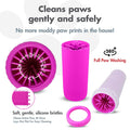 Dexas MudBuster Large Dog Paw Cleaner, Fuchsia, Fits 2.5"-3.5" Wide Paws, Gentle Silicone Bristles for Quick, Easy Clean