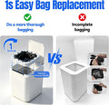 Official Refill Rings for Self Sealing and Self-Changing Automatic Trash Can, Durable Replacement Garbage Bag Rings for 