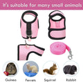 Satinior 2 Sets Guinea Pig Harness and Leash Kit, Green, Pink, S