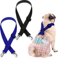 Nuanchu 2 Pcs Dog Suspenders for Diapers Female Male Pet Diaper Harness, M