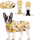 CuteBone Sunflower Pet Surgery Recovery Suit for Small Dogs Cats, Surgical Onesie for Female Pets, Anti-Licking Wound Su