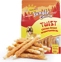 Jungle Calling Dog Treats, Chicken Wrapped Rawhide Sticks for Dogs, Grain-Free Natural Small Dogs Training Treats, Pet Chew Snacks,10.6 oz