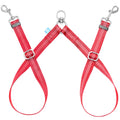 BAAPET Double Dog Leash Splitter, Tangle Free Dual Dog Leash Coupler, Two Dog Walking and Training Extension for Small Medium or Large Dogs (1.0'' x 20~32 Inch, Red)