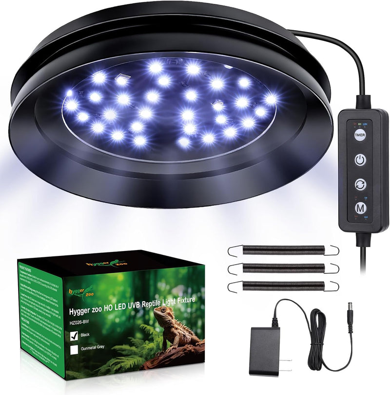 UVB Light for Reptiles with Dimming, LED UVB Light Bulb Fixture for Bearded Dragon Gecko Lizard Turtle Snake, Adjustable