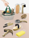 Professional 10 Pieces Horse Grooming Kit with Tote Bag, Horse Brush & Curry Comb Set for Effective Grooming and Bathing
