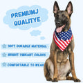 Dog Bandanas XLarge 2PCS in Storage Box, Reversible American Flag Pet Scarf for Boy and Girl, Washable, Adjustable Bandana for Dogs, 4th of July Patriotic Bandana for Large and Extra Large Dogs