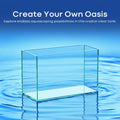 6 Gallon Glass Fish Tank 5 Gallon Open-Back Lid, Small Aquarium Fish Bowl Cube for Betta Goldfish Snails Shrimp Aquatic 