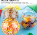 Plastic Fish Bowl, Unbreakable Small Round Fish, Heavy Duty Plastic Ivy Bowls Centerpiece for Candy, Carnival Games, Pri