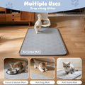 JUJOMAT Cat Litter Box Mat, 34"×22" Waterproof Silicone Cat Litter Trapping