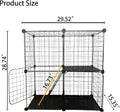 2 Tier Cat Cage Indoor,Removable Metal Kitten Cages Detachable Ferret Playpen Portable DIY Small Animals Collapsible Hou
