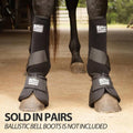 Jeffers Equine Protective Horse Boots 1 Pair Black, Safe Neoprene Leg Guards & Comfortable Fit, Durable Strap Closures, 