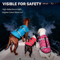 VIVAGLORY Dog Life Vest Rip Stop Dog Swim Vest, L