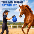 2 Pcs 10" Horse Herding Ball with Handle, Fruit Scented, Blue, Green
