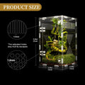 Acrylic Jumping Spider Habitat, Reptile Terrarium Easy Assembly, Bug Enclosure, Praying Mantis Habitat, Frog Enclosure, 
