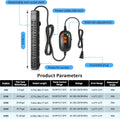 HiTauing Aquarium Heater, 50W/100W/200W/300W/500W Submersible Fish Tank Heater with Over-Temperature Protection and Auto