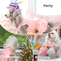 Laifug Dog Dress Puppy Print Princess Dog Dress Cute Party Wear (Pink, M)