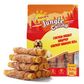 Jungle Calling Dog Treats Smoked Chicken Wrapped Rawhide Rolls, High Protein Dog Chews, Long Lasting Chews for Medium and Large Dogs, 10.6 Oz, About 10 Count