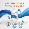Wild-Caught Salmon Oil for Dogs & Cats - Omega 3 EPA DHA,Fish Oil Liquid Supplement for Skin & Coat, Joint & Bone Health (8 FLOZ)