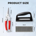 Goat Hoof Trimmers Shears Kit with Rasp, Sheep Care Tool Red Black