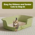 LoopTime Extra Large Cat Litter Box with High Sides,Cats Boxes for Indoor Cats,Cat Litter Pan for Kitty,Litter Box with Low Entry,Easy to Clean,Anti-Splashing,23.6" x15.7" x5.9" (Grey)