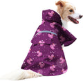 DELIFUR Large Dog Raincoat - Waterproof Dog Rain Poncho Adjustable Double Layer Rain Jacket with Hood for Medium Large D