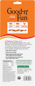 Good 'n' Fun Twists Long-Lasting Dog Treat Made With Real Protein, 10 Count