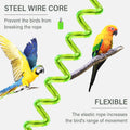 Parrot Flying Leash, 16.4 ft Training Rope with 3 Size Bird Foot Ring, Anti-Bite Elastic String for Cockatiels, Birds, P