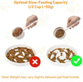 GUWINA Ceramic Slow Feeder Cat Bowl 6.3'' Wide, Shallow Slow Eating Cat Bowl for Dry and Wet Food, Anti Gulping Pet Puzzle Feeder for Cats and Small Dogs, Dishwasher Safe (White)