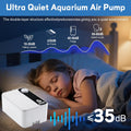Aquarium Air Pump, Quiet Powerful Fish Tank Air Pump, Adjustable Fish Tank Bubbler with Air Stone, 2.3W/5.5W/8W Bubbler 